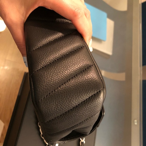 Chanel mini classic flap bag (square) in Chevron - Picture 7 of 8